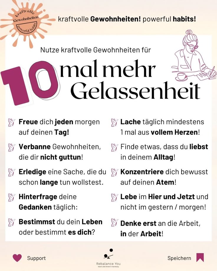 10mal mehr Gelassenheit