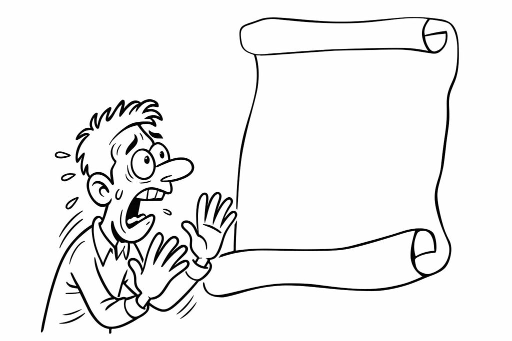 Angst vor einem weissen Blatt