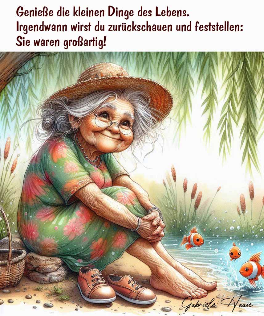 Geniesse die kleinen Dinge im Leben.