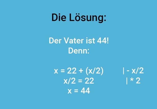 Lösung Vater - Sohn - Rätsel